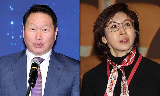 최태원과 노소영의 재산분할 이혼 아들 자녀 SK그룹 뇌물 의혹