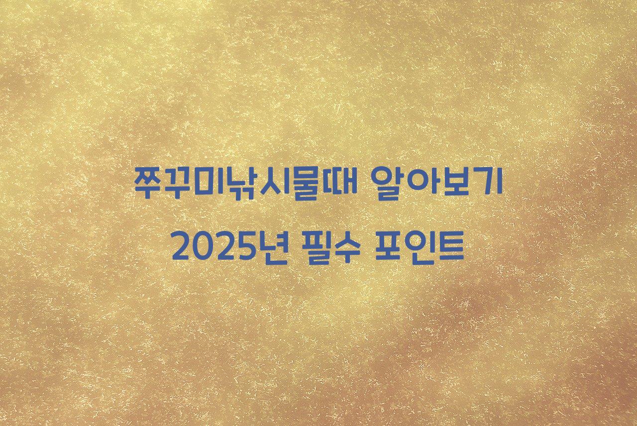 쭈꾸미낚시물때