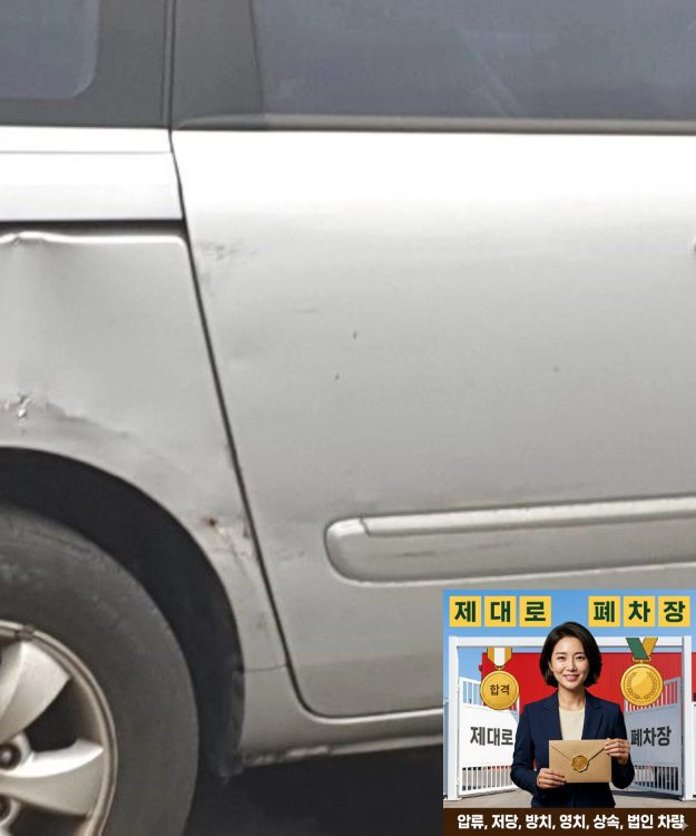 저당차폐차 자동차등록증 실물 확인