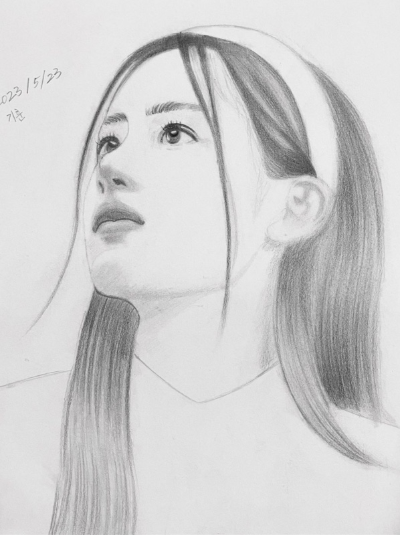 뉴진스 민지 인물화