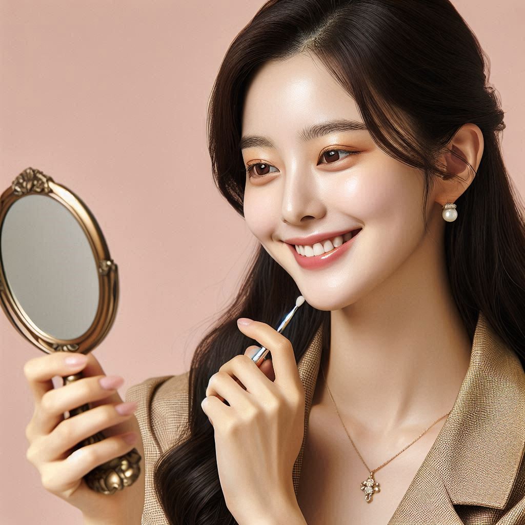 거울을 보는 여자