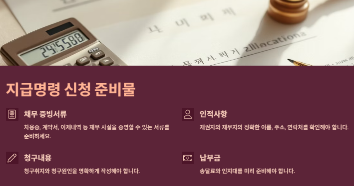 지급명령신청 방법 절차(신청서,비용,양식),요건,장단점,TIP