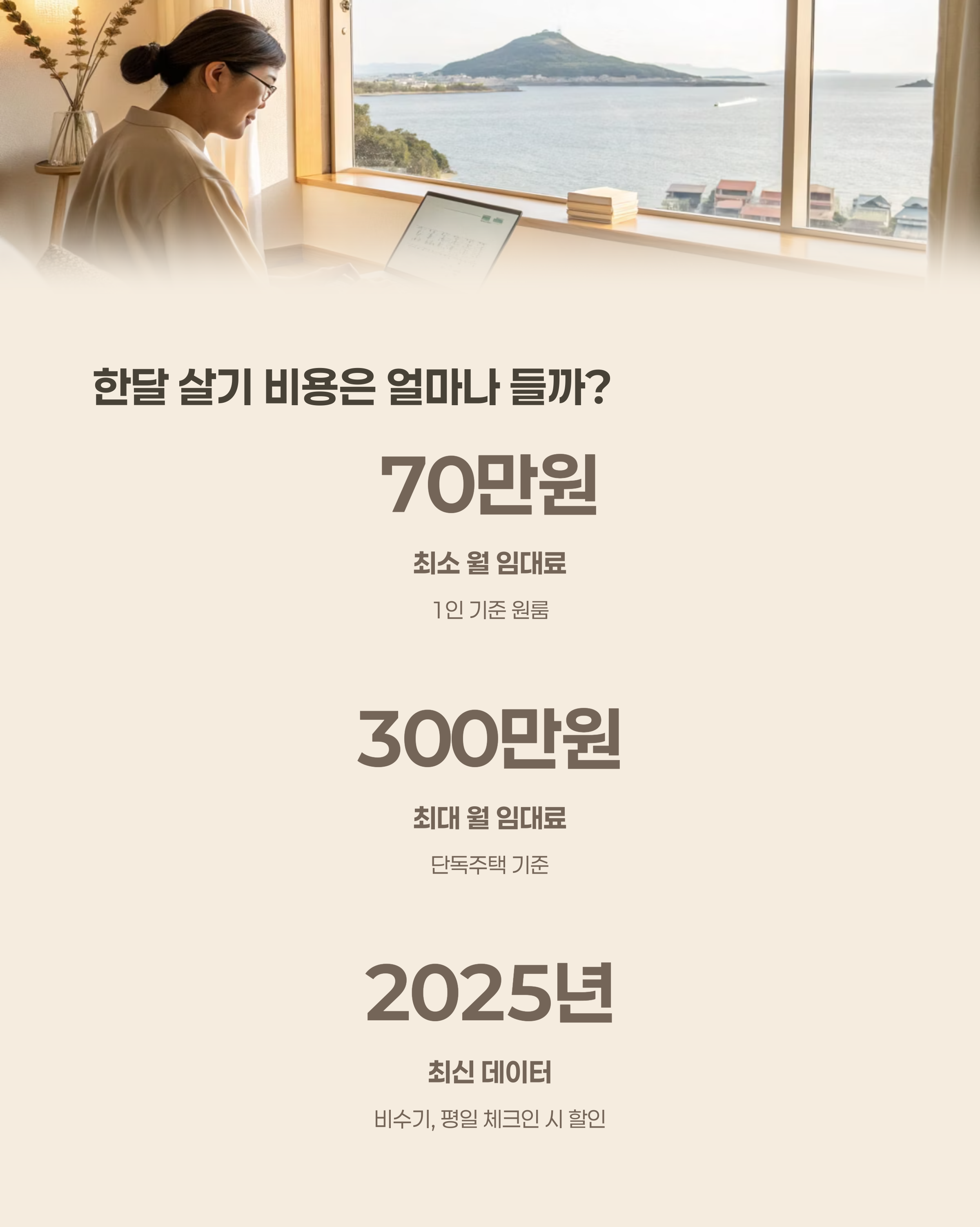 제주 한달 살기 비용 및 할인 정보