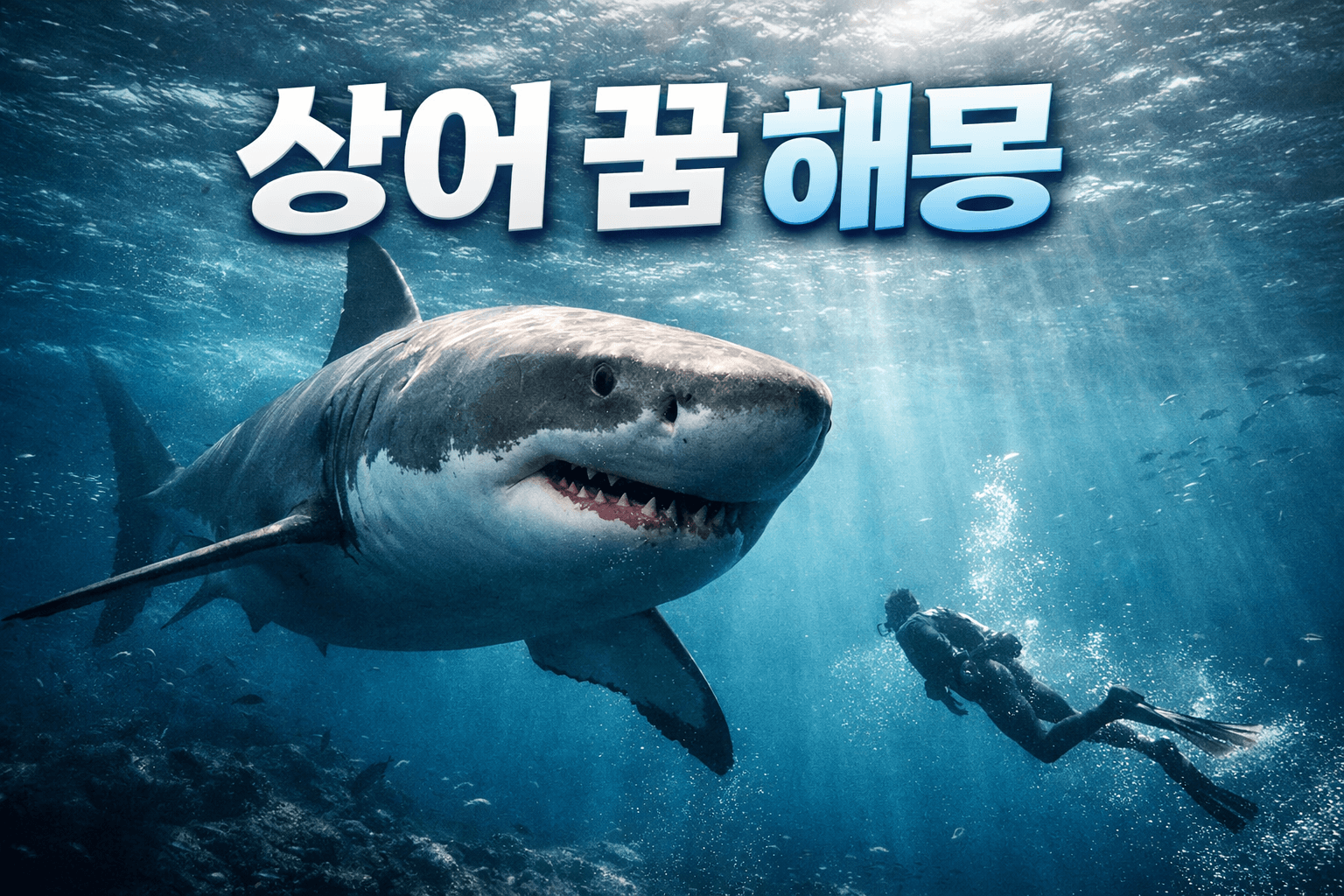 상어 꿈 해몽 총정리 🦈 상황별 의미와 해석