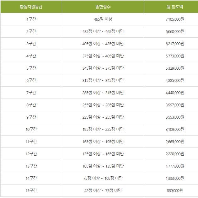 활동지원등급