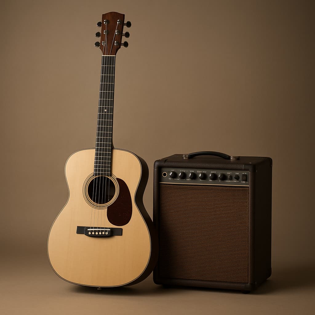 어쿠스틱 기타와 전용 앰프