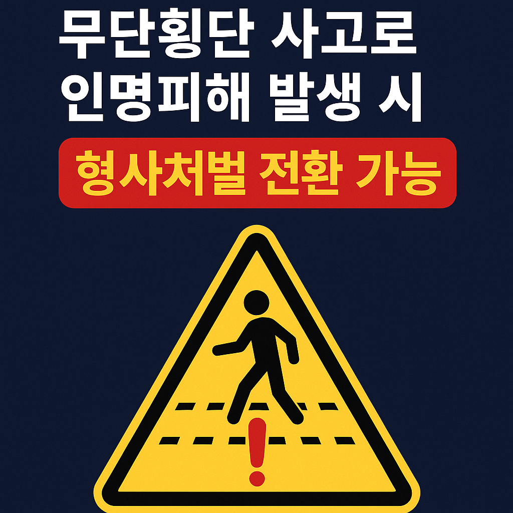 무단횡단 사고로 인명피해 발생 시 형사처벌 받을 수 있을까?