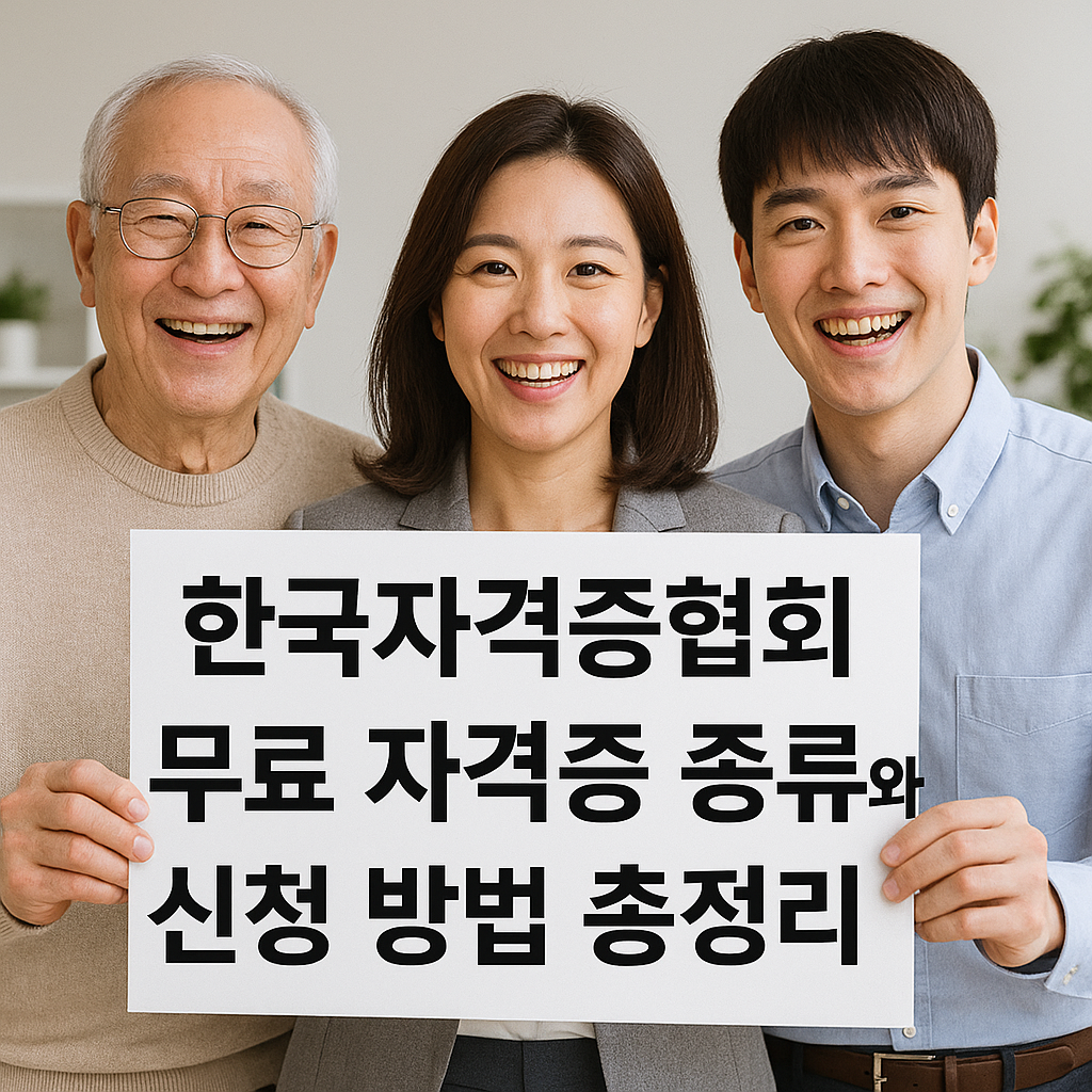 한국자격증협회 무료 자격증 종류와 신청 방법 총정리