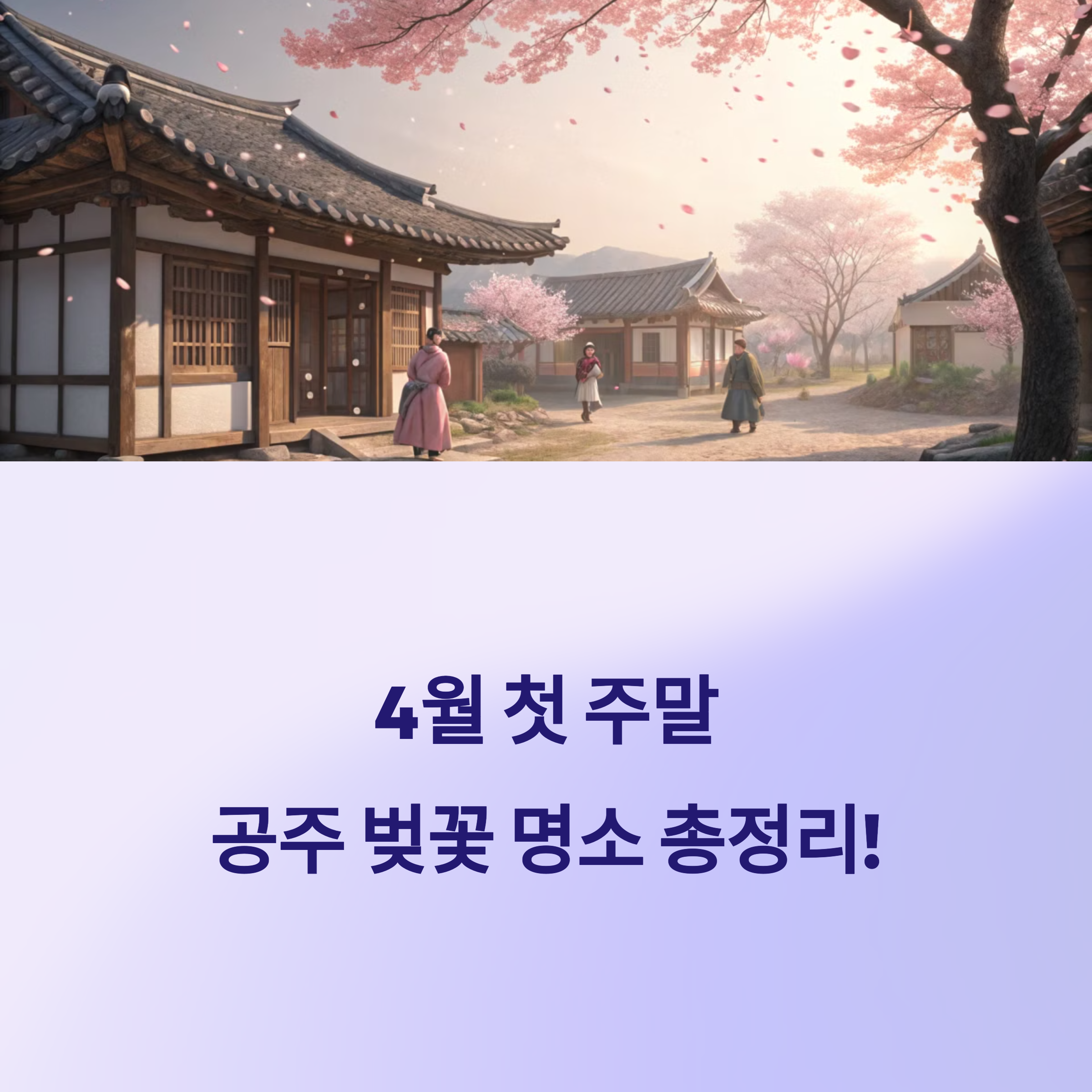 4월 첫 주말, 공주 벚꽃 명소 총정리!