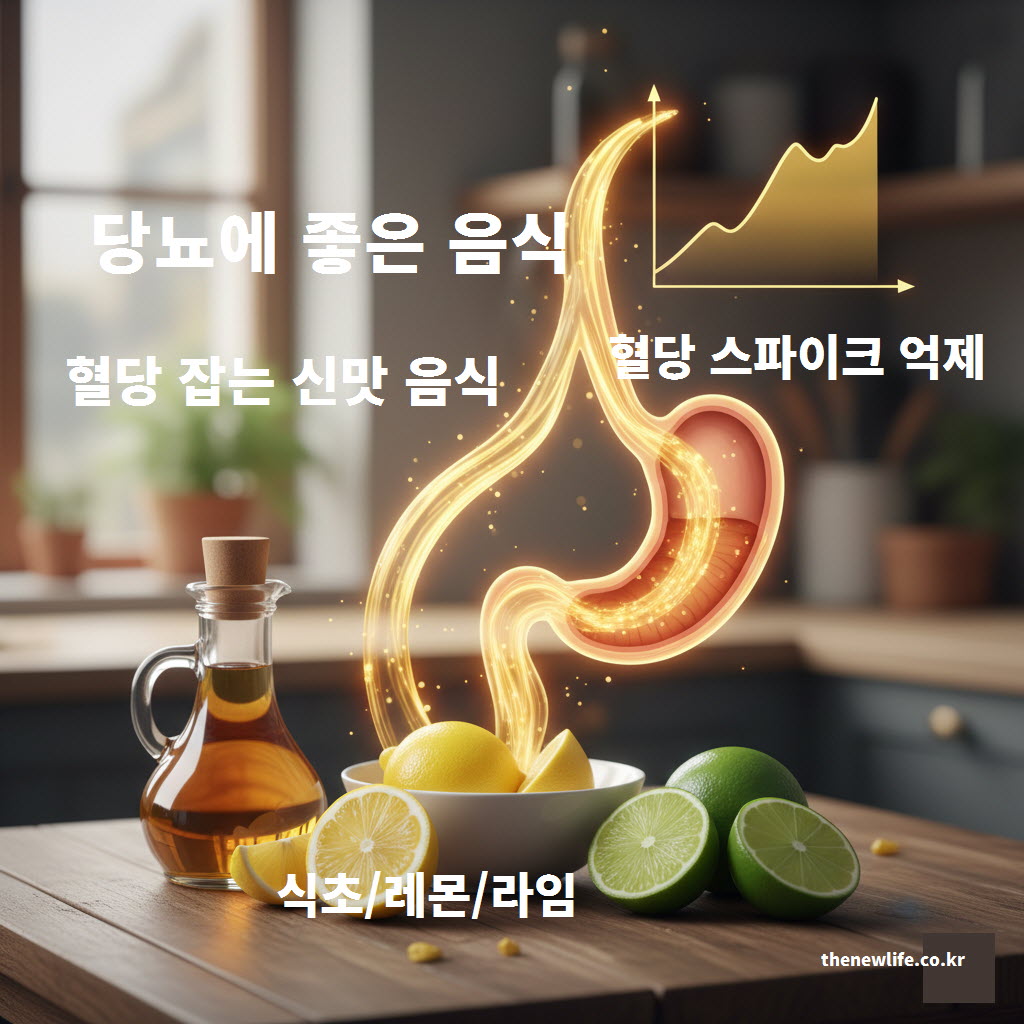 당뇨에 좋은 음식 혈당 스파이크 막는 황금빛 식초병 연출 사진