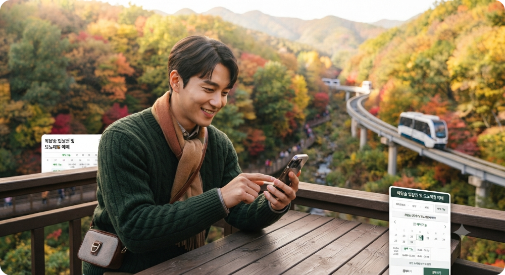 화담숲 입장권&middot;모노레일 예약하기 ai이미지