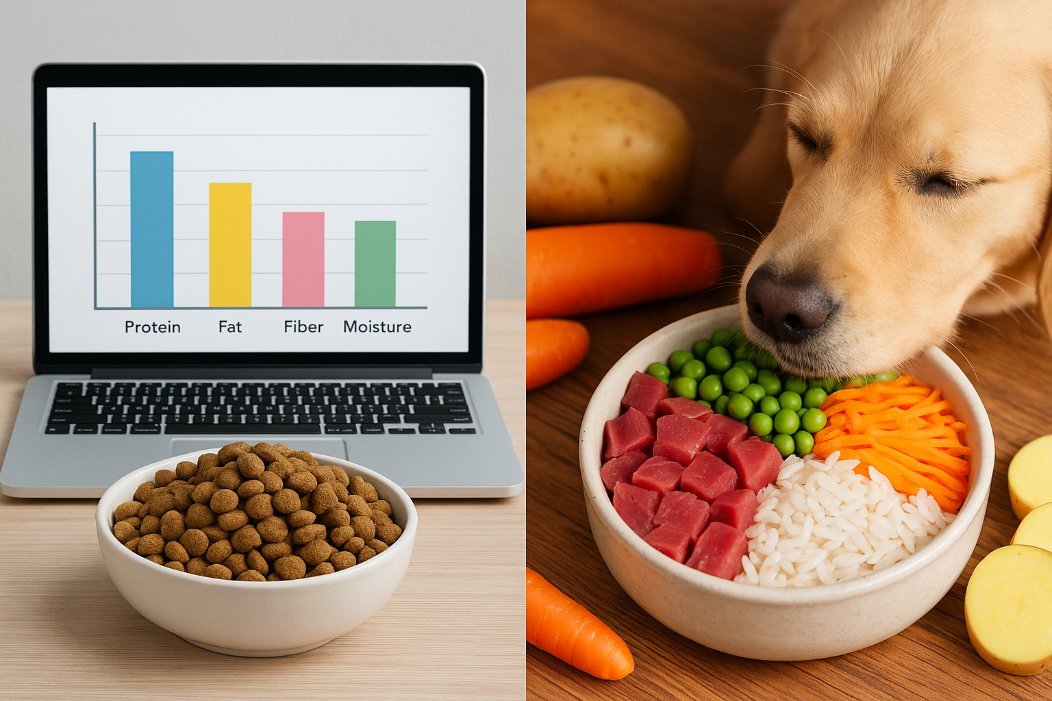 반려견 사료 성분별 비교