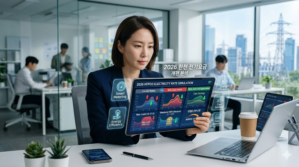 전기요금, 시뮬레이션, 2026 한전 개편 분석 화면