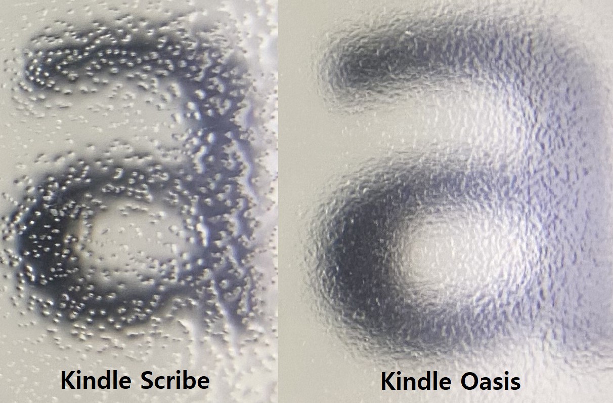 킨들 스크라이브와 오아시스 표면