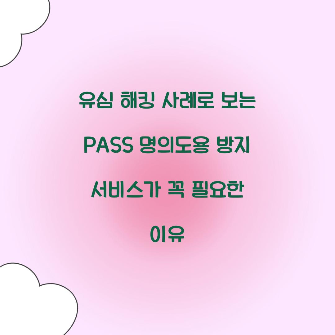 유심 해킹 사례로 보는 PASS 명의도용 방지 서비스의 중요성