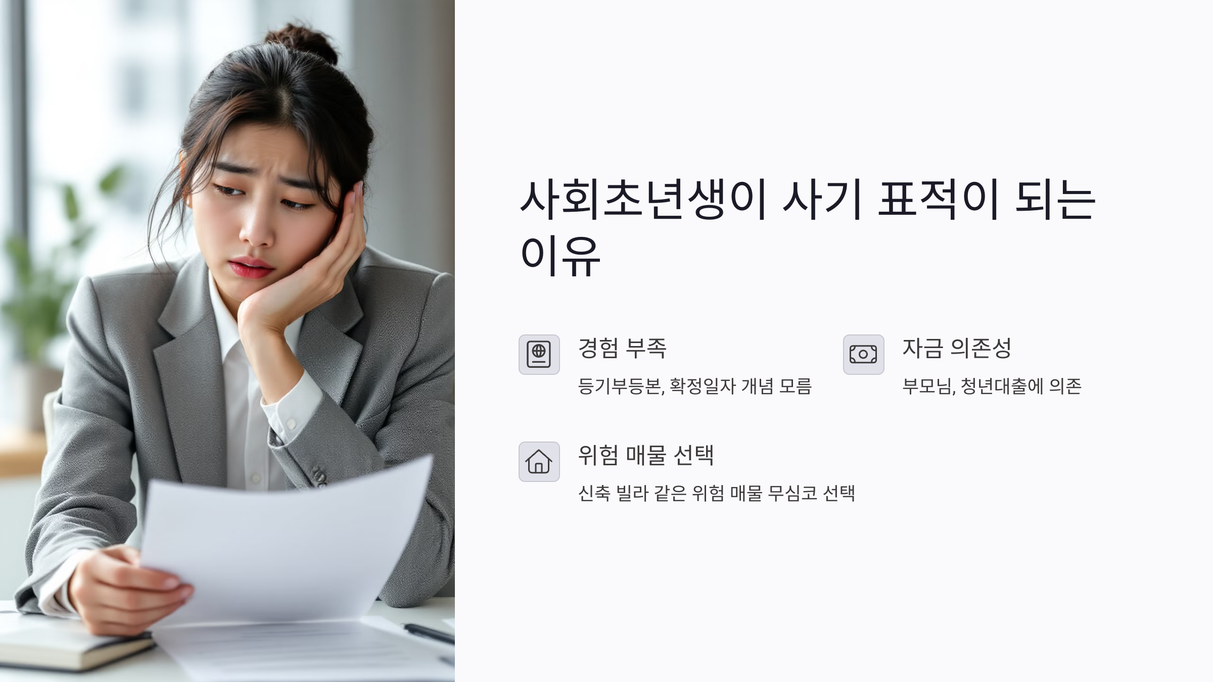 사회초년생이 전세사기 표적이 되는 이유