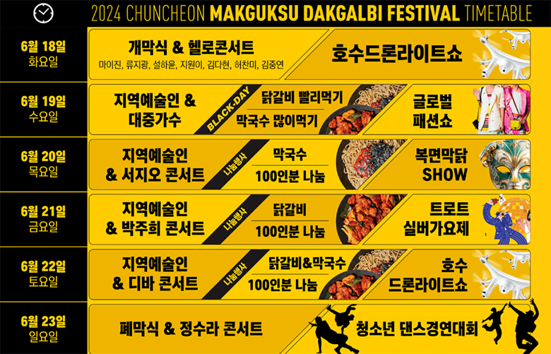 날짜별 행사 소개