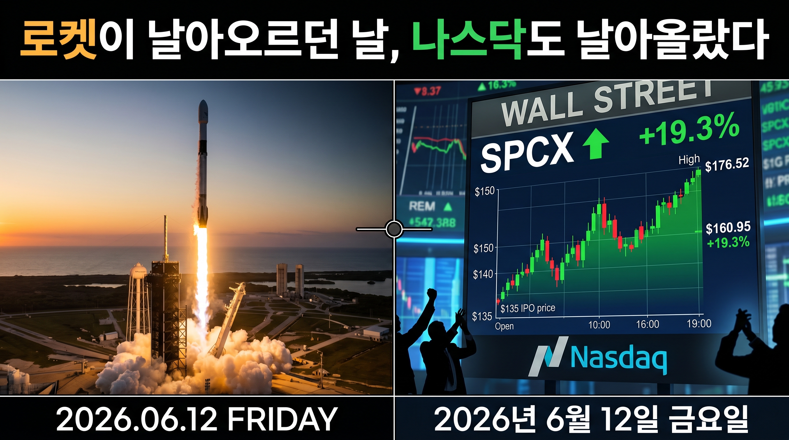 로켓이 날아오르던 날, 나스닥도 날아올랐다