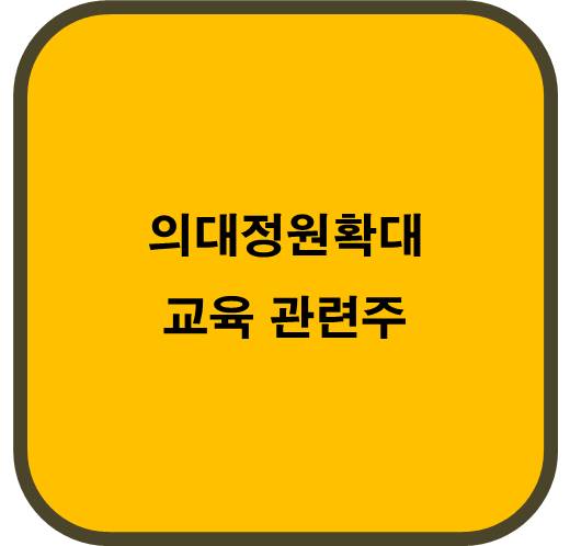 의대정원 확대 교육 관련주 6종목