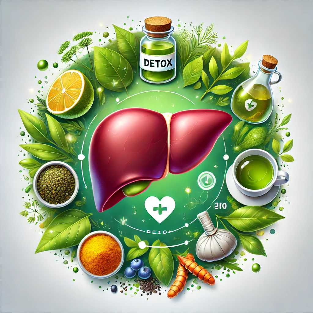 "Healthy liver detox process with natural elements"