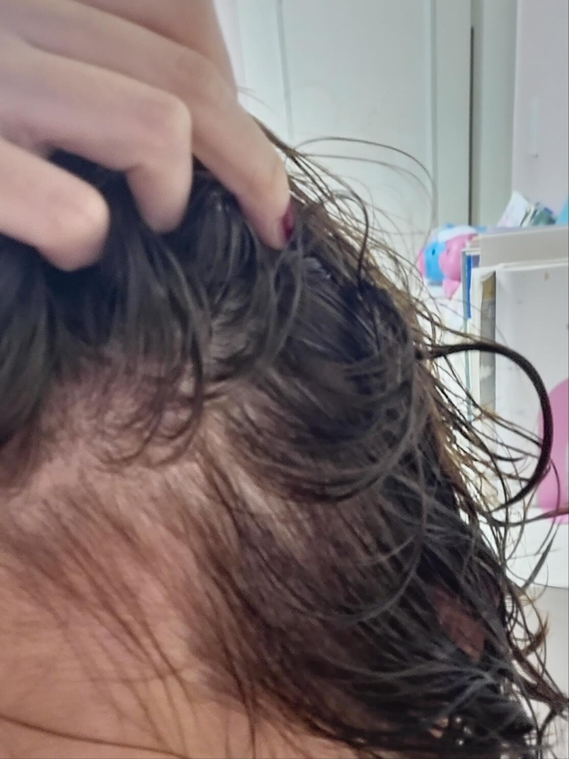 미쟝센 올뉴 헬로버블 염모제, 8MB 매트브라운 염색후