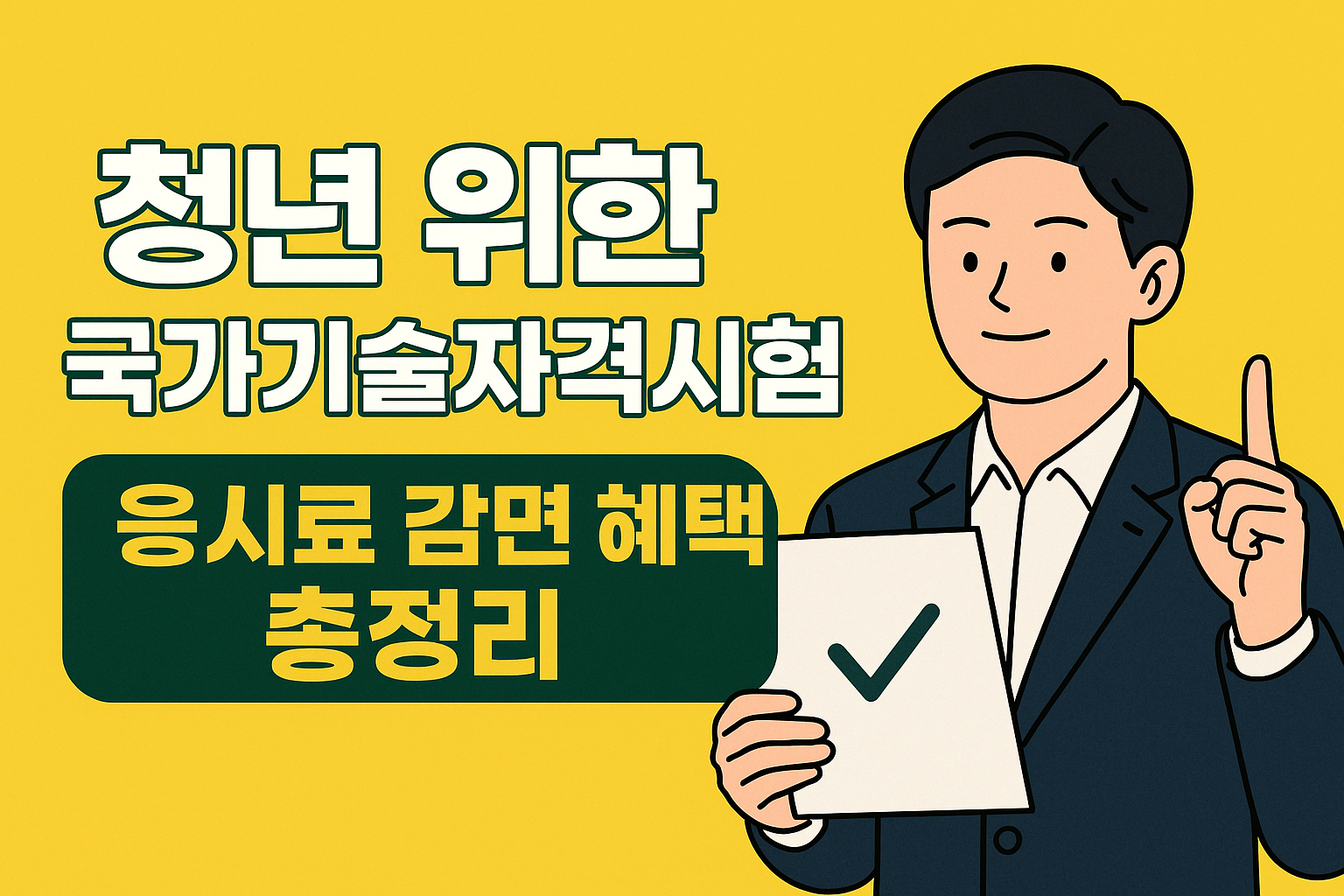 청년 위한 국가기술자격시험 응시료 감면