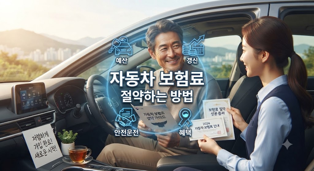 운전자가 자동차보험을 절약한 모습