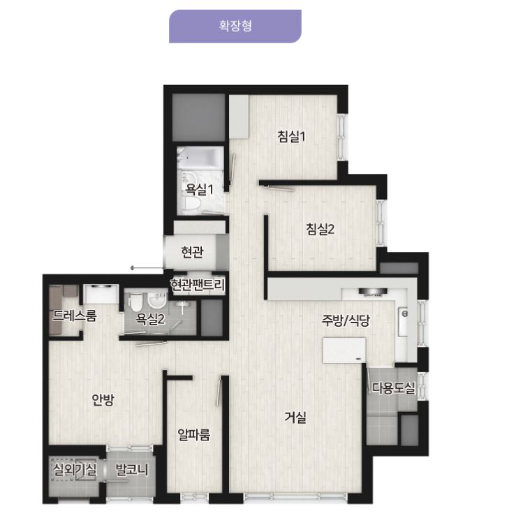 더샵 시에르네 75 타입 확장형