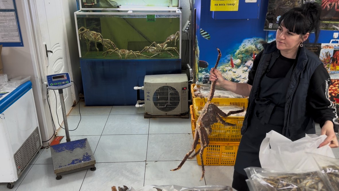 블라디보스토크 수산시장 대게