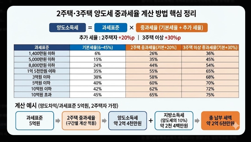 다주택자 양도세 기본세율 범위 [5월 9일 데드라인] 2주택 3주택 절세 전략 및 시뮬레이션