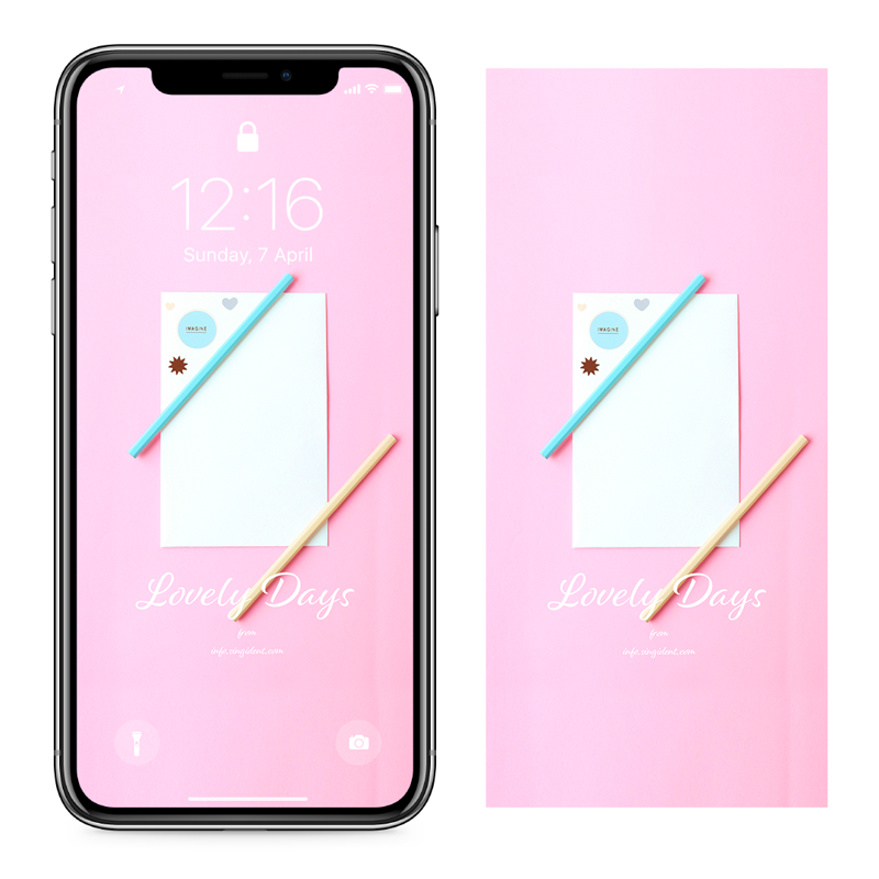 07 편지지 C - Lovely Days 아이폰핑크배경화면