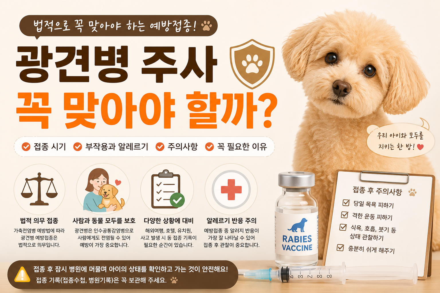 강아지 광견병 주사