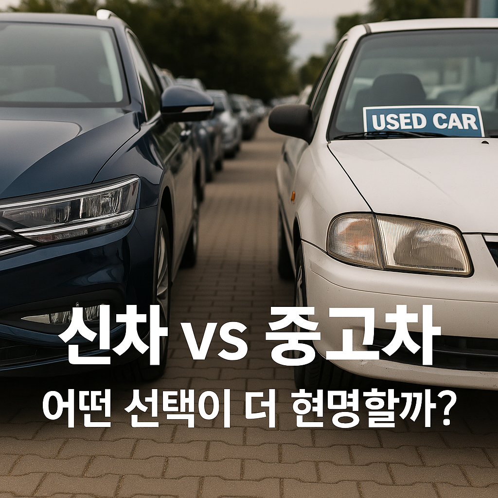 신차와 중고차 비교 사진