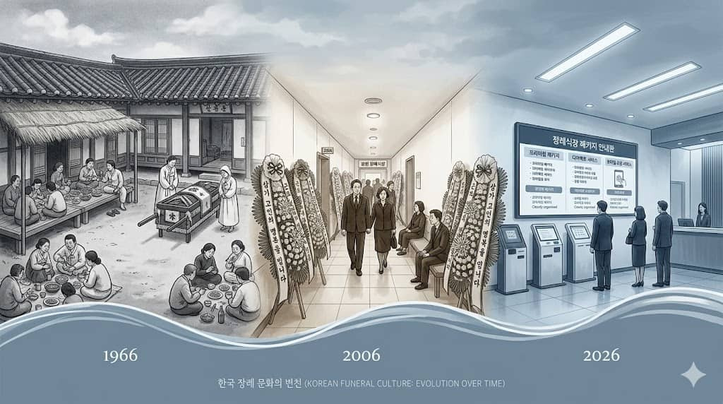 파일명: korean_funeral_cost_average_1500 man_won_2026_economics.jpg Alt 태그: 한국 장례 비용 평균 1500만 원 2026년 장례식장 비용 경제학 수생목 오행 순환