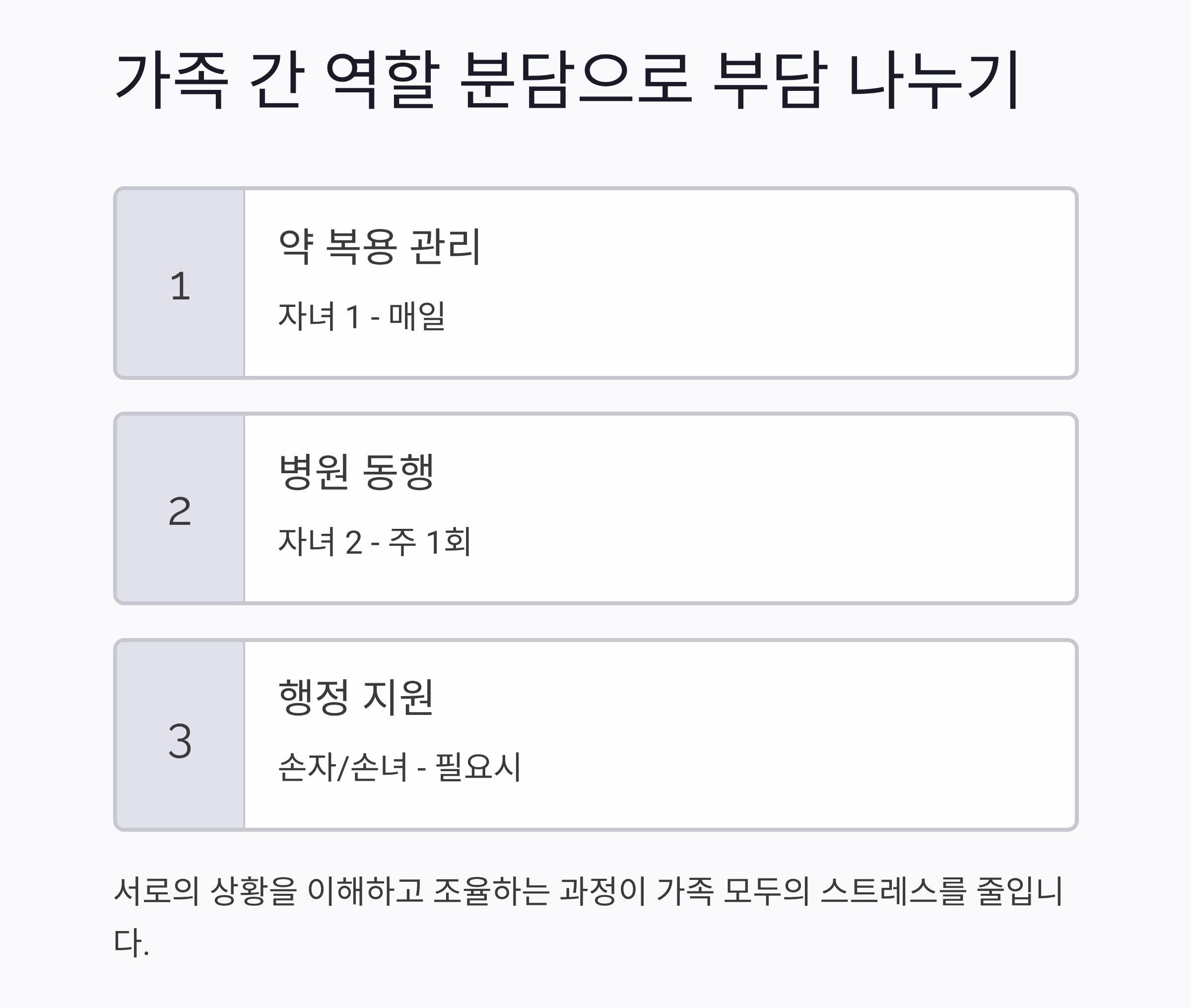 가족을 지키는 마음, 치매 간병 스트레스 덜어내는 7가지 방법