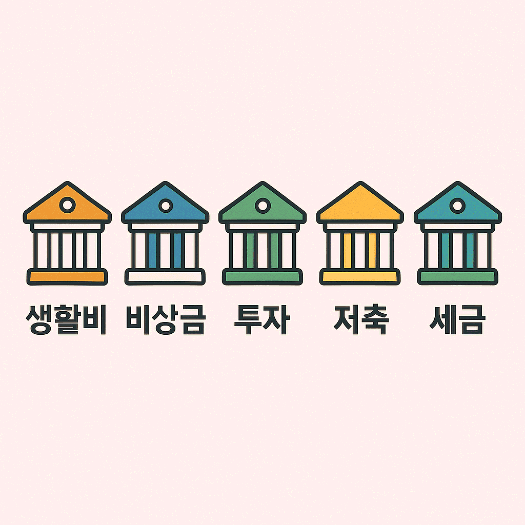 5계좌 운영법(생활비/비상금/투자/저축/세금)