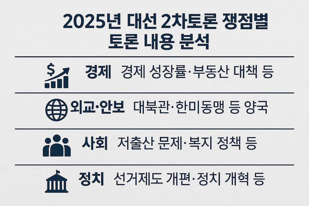 2025년 2차 대선 TV토론 총정리｜후보 발언·논란·핵심 이슈 정리