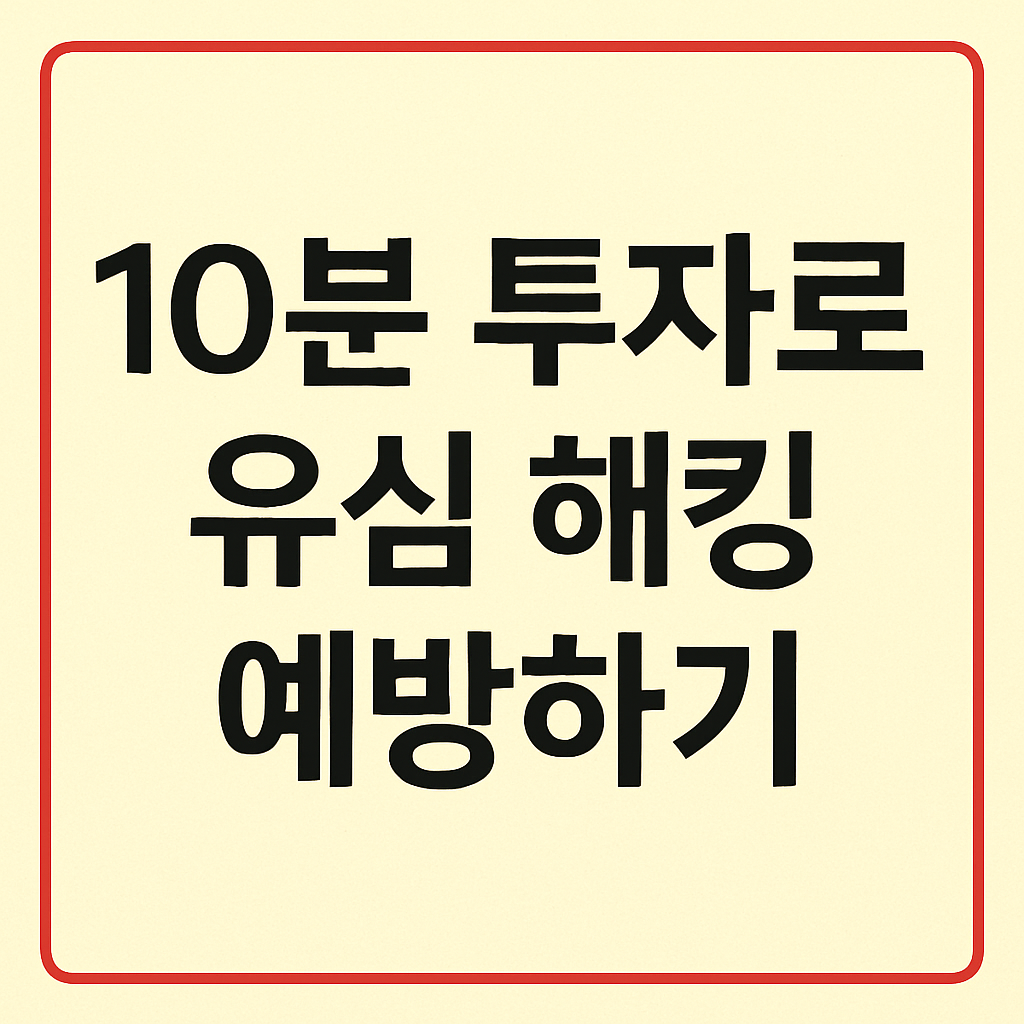 유심 해킹 예방