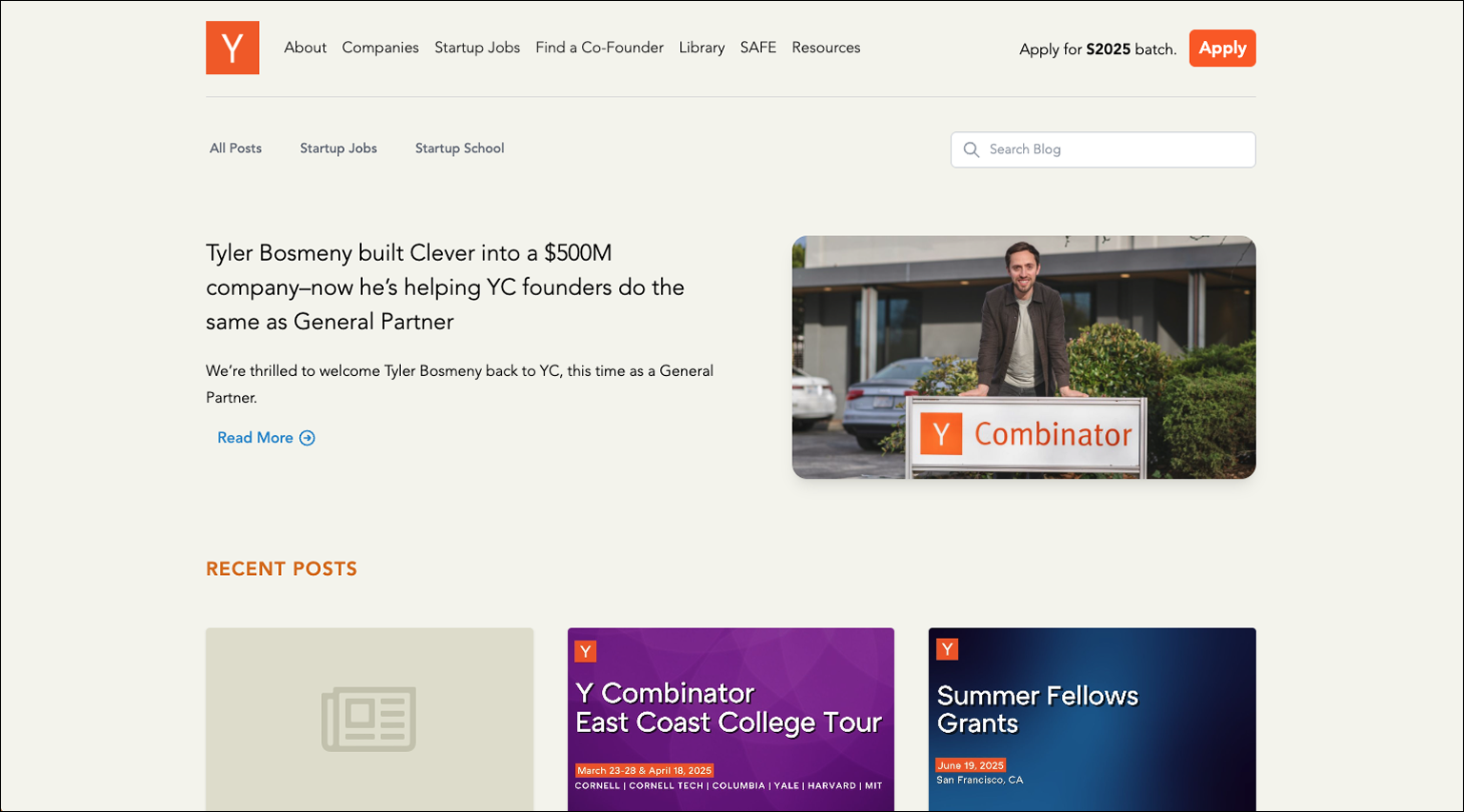 Y Combinator 블로그