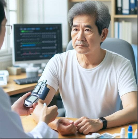 비알콜성 지방간 증상으로 진단 받은 중년 남성