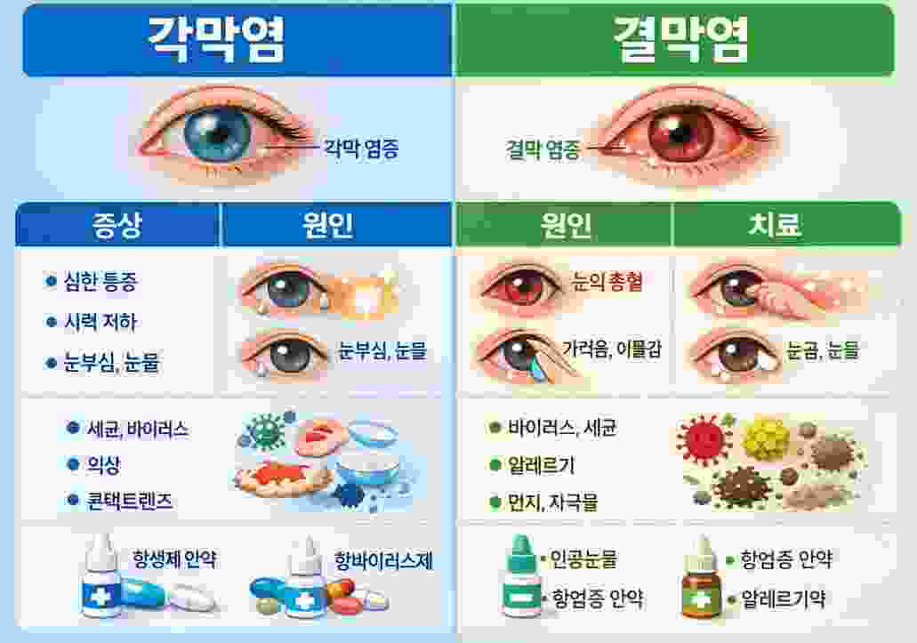 Keratitis and Conjunctivitis Differences From Symptoms to Treatment