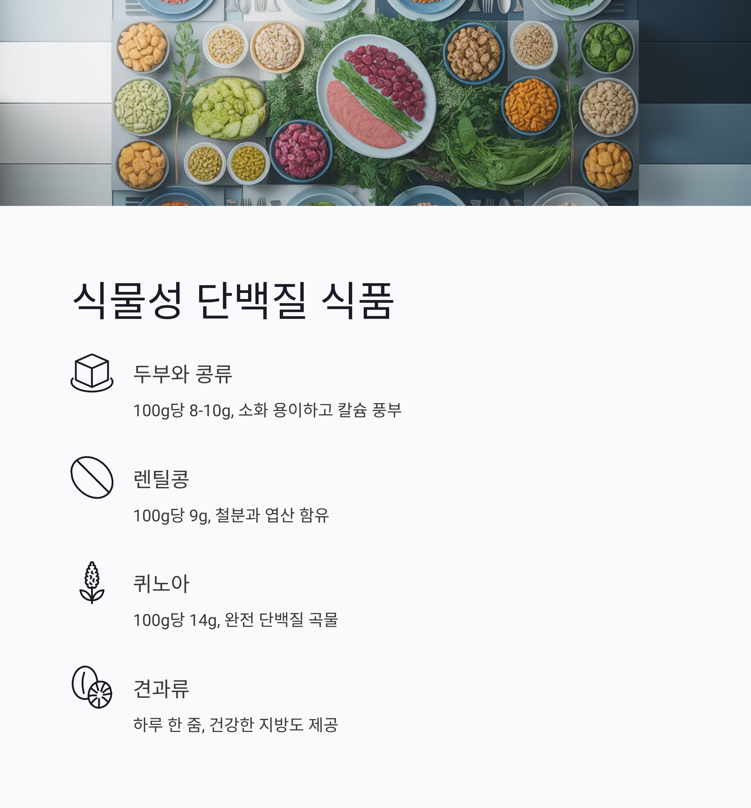 항암치료 중 단백질 섭취 식물성