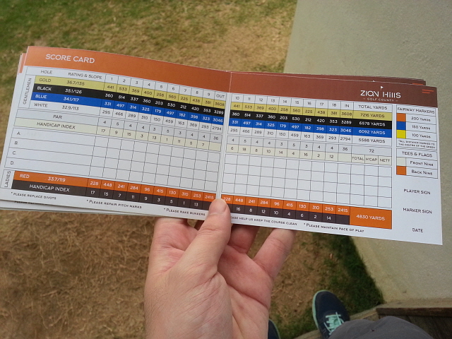 인도 벵갈루루 ZION hills 골프장 기록지