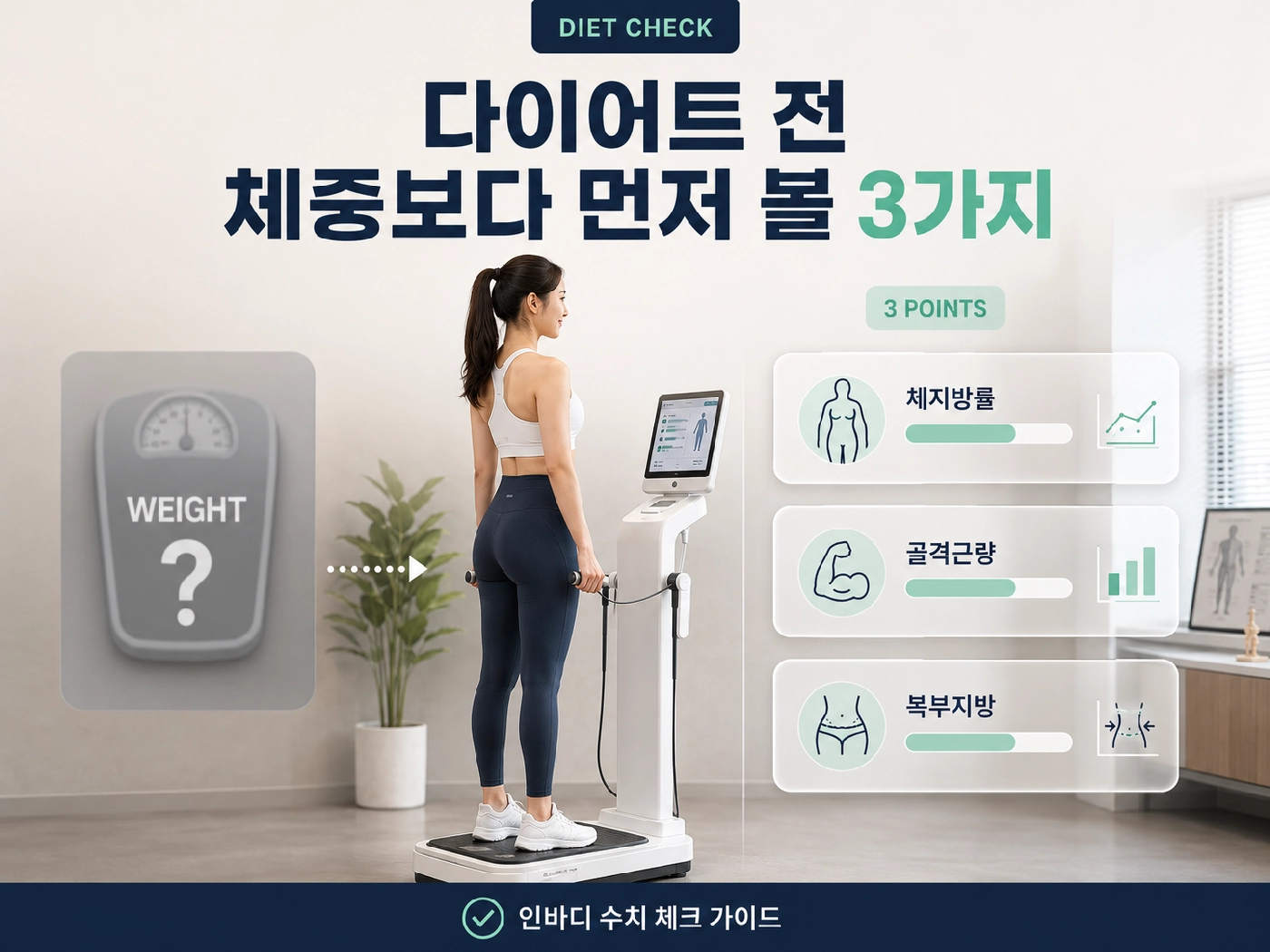 다이어트 시작 전 인바디 수치, 체중보다 먼저 봐야 할 3가지