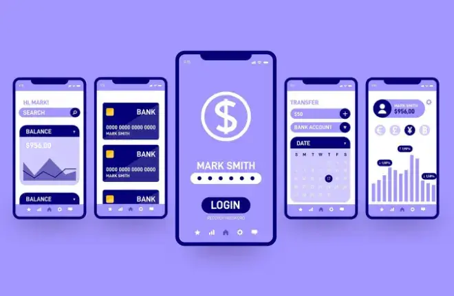 모바일 뱅킹 로그인 및 거래 화면 - KT 유심 해킹 방지로 금융 정보 보호 필수