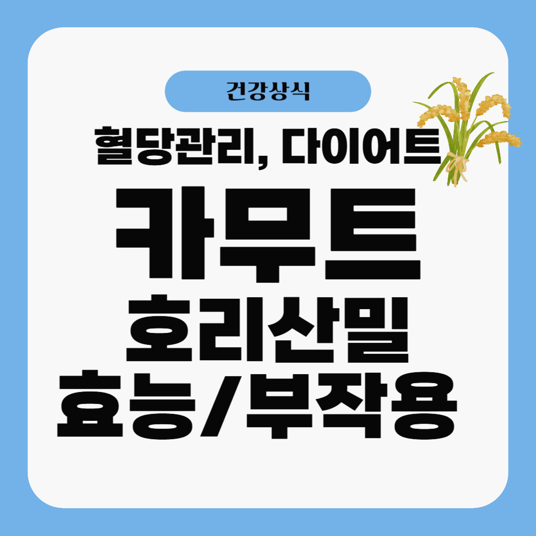 카무트란? 카무트 쌀의 효능과 역사, 카무트 밥짓기 방법까지! 호리산밀과 카무트에 대하여!