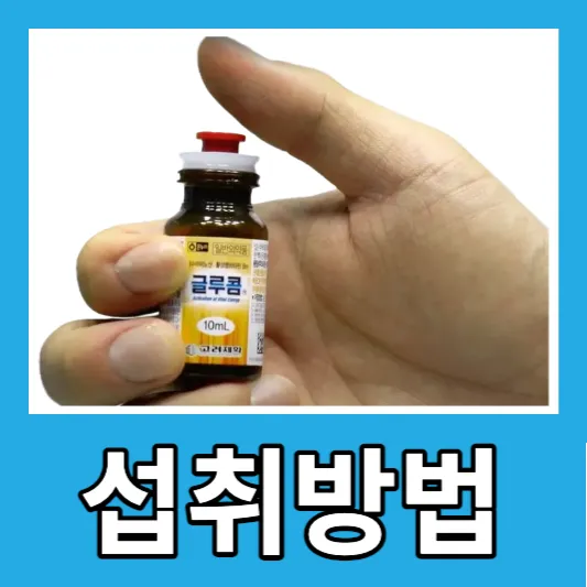 글루콤 먹는법 섭취방법