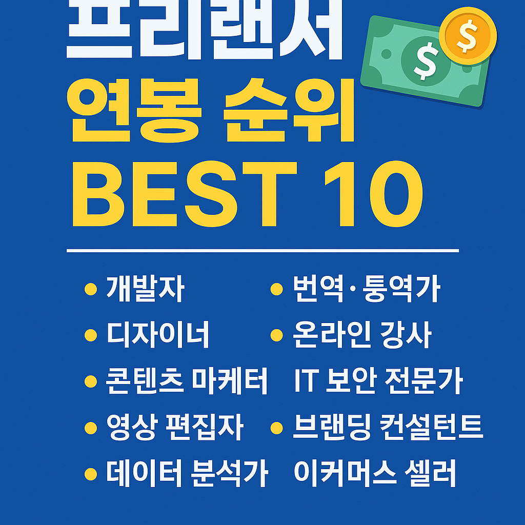 프리랜서 연봉 순위