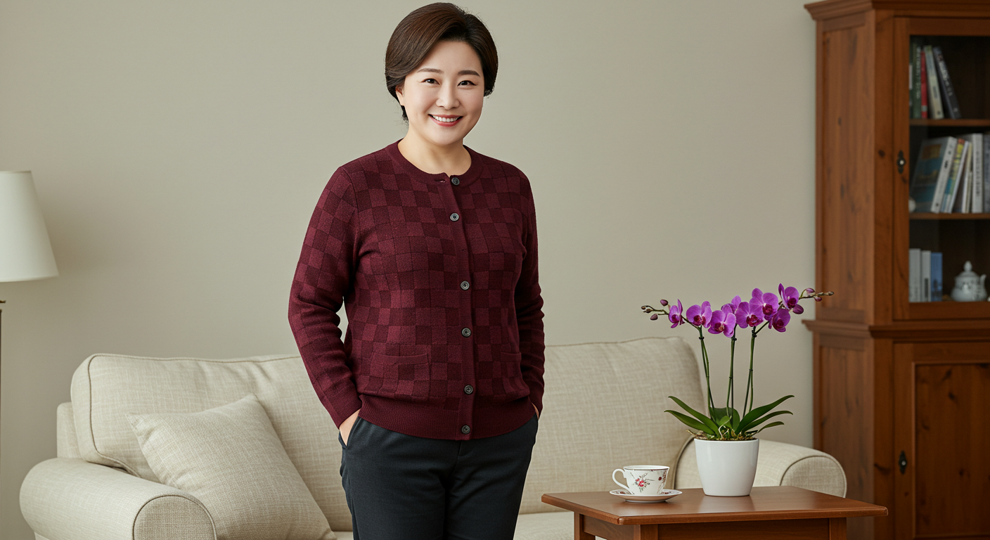 중년여성 체형 커버 코디