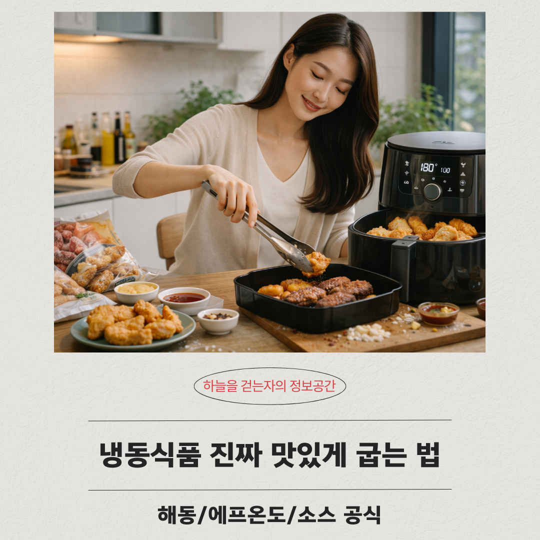 냉동식품 진짜 맛있게 굽는 법|해동/에프온도/소스 공식